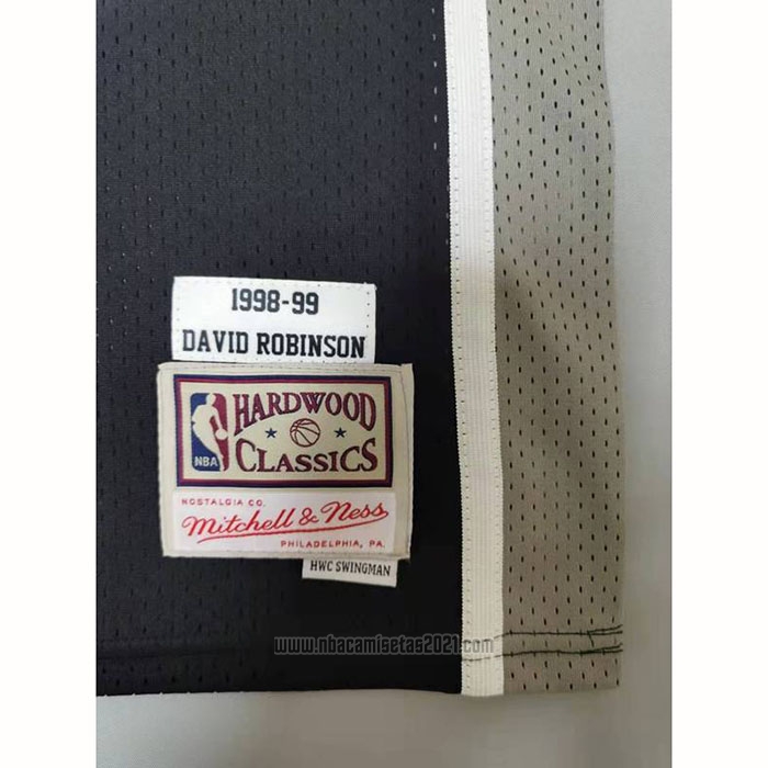 Camiseta San Antonio Spurs David Robinson #50 Mitchell & Ness 1998-99 Negro